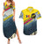 Andorra Couples Matching Summer Maxi Dress and Hawaiian Shirt with Mountain Ridge and Eagle Emblem Design - Wonder Print Shop