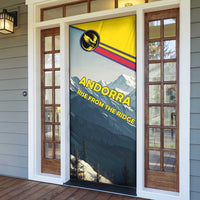 Andorra Door Cover with Mountain Ridge and Eagle Emblem Design - Wonder Print Shop