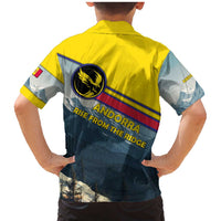 Andorra Family Matching Mermaid Dress and Hawaiian Shirt with Mountain Ridge and Eagle Emblem Design - Wonder Print Shop