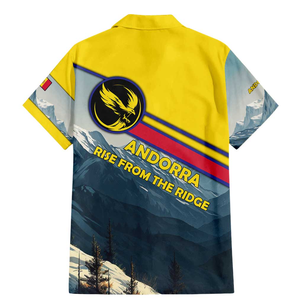 Andorra Family Matching Mermaid Dress and Hawaiian Shirt with Mountain Ridge and Eagle Emblem Design - Wonder Print Shop