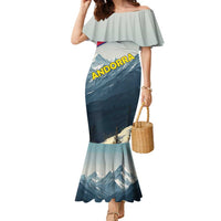 Andorra Family Matching Mermaid Dress and Hawaiian Shirt with Mountain Ridge and Eagle Emblem Design - Wonder Print Shop