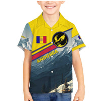 Andorra Family Matching Mermaid Dress and Hawaiian Shirt with Mountain Ridge and Eagle Emblem Design - Wonder Print Shop