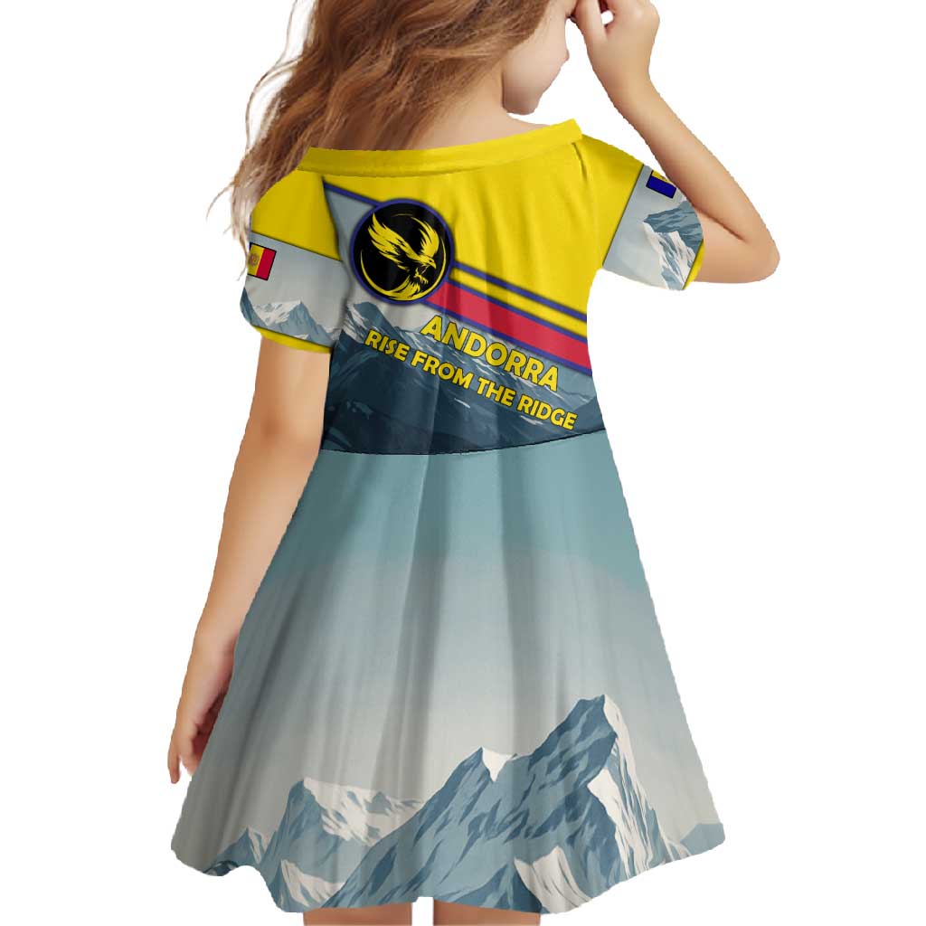 Andorra Family Matching Off Shoulder Maxi Dress and Hawaiian Shirt with Mountain Ridge and Eagle Emblem Design - Wonder Print Shop