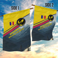 Andorra Garden Flag with Mountain Ridge and Eagle Emblem Design - Wonder Print Shop