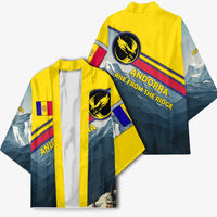 Andorra Kimono with Mountain Ridge and Eagle Emblem Design - Wonder Print Shop