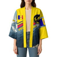 Andorra Kimono with Mountain Ridge and Eagle Emblem Design - Wonder Print Shop