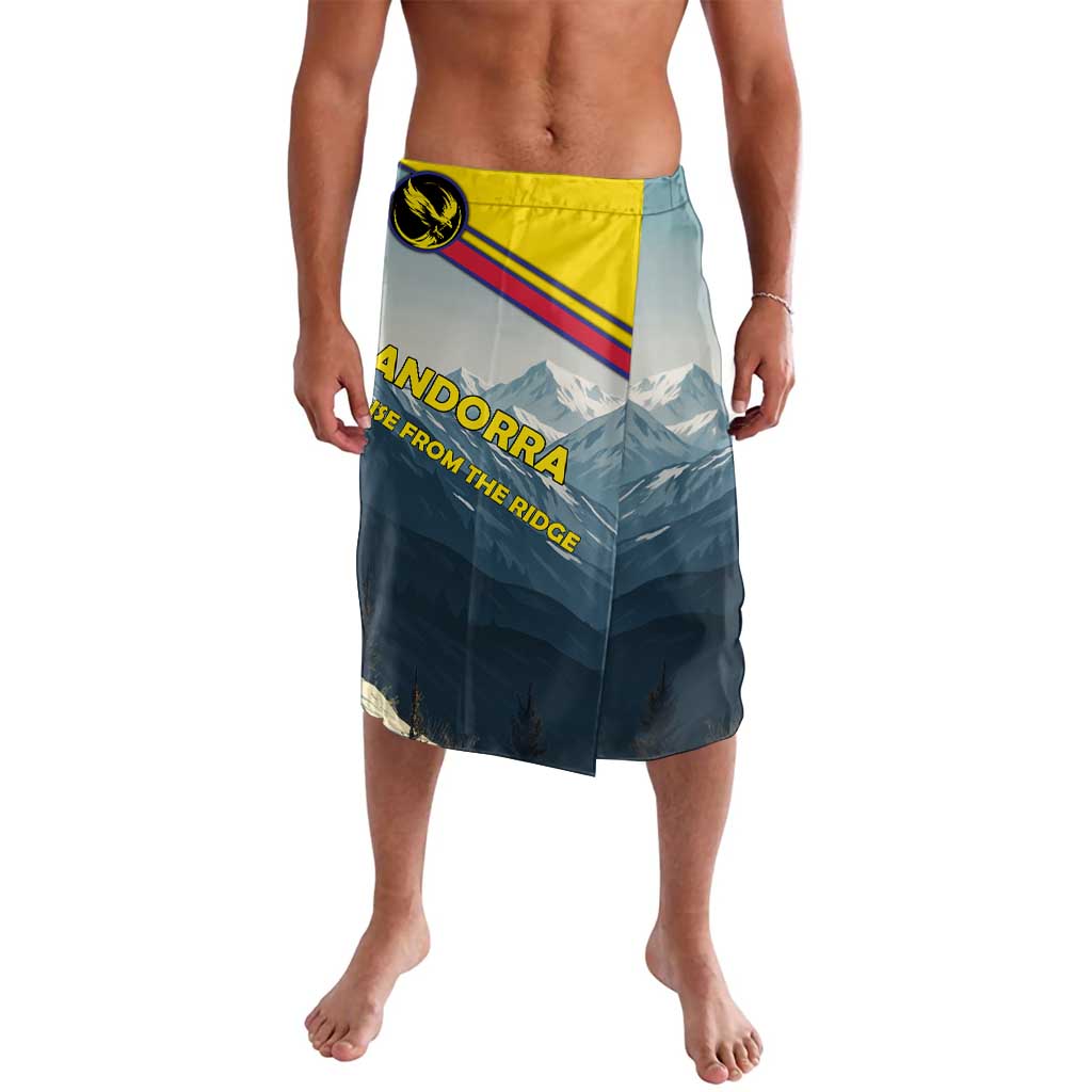 Andorra Lavalava with Mountain Ridge and Eagle Emblem Design - Wonder Print Shop