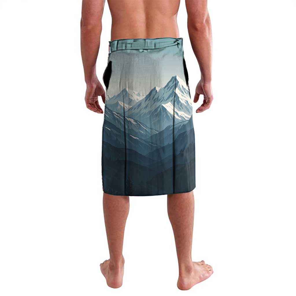 Andorra Lavalava with Mountain Ridge and Eagle Emblem Design - Wonder Print Shop