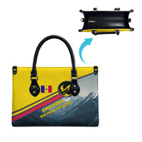Andorra Leather Bag with Mountain Ridge and Eagle Emblem Design - Wonder Print Shop