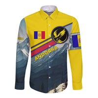 Andorra Long Sleeve Button Shirt with Mountain Ridge and Eagle Emblem Design - Wonder Print Shop