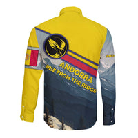 Andorra Long Sleeve Button Shirt with Mountain Ridge and Eagle Emblem Design - Wonder Print Shop