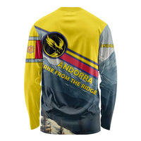 Andorra Long Sleeve Shirt with Mountain Ridge and Eagle Emblem Design - Wonder Print Shop