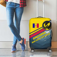 Andorra Luggage Cover with Mountain Ridge and Eagle Emblem Design - Wonder Print Shop