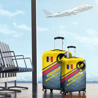 Andorra Luggage Cover with Mountain Ridge and Eagle Emblem Design - Wonder Print Shop