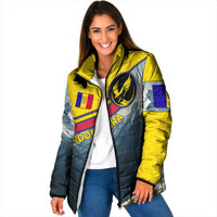 Andorra Padded Jacket with Mountain Ridge and Eagle Emblem Design - Wonder Print Shop