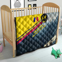 Andorra Quilt with Mountain Ridge and Eagle Emblem Design - Wonder Print Shop