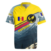 Andorra Rugby Jersey with Mountain Ridge and Eagle Emblem Design - Wonder Print Shop