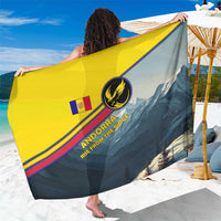 Andorra Sarong with Mountain Ridge and Eagle Emblem Design - Wonder Print Shop