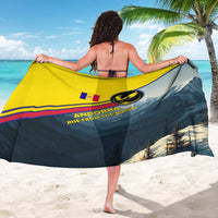 Andorra Sarong with Mountain Ridge and Eagle Emblem Design - Wonder Print Shop