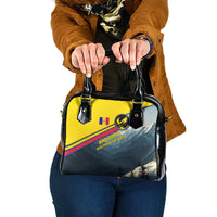 Andorra Shoulder Handbag with Mountain Ridge and Eagle Emblem Design - Wonder Print Shop