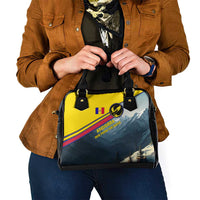 Andorra Shoulder Handbag with Mountain Ridge and Eagle Emblem Design - Wonder Print Shop