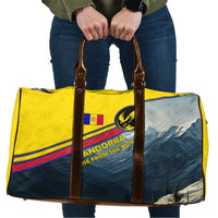 Andorra Travel Bag with Mountain Ridge and Eagle Emblem Design - Wonder Print Shop