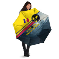 Andorra Umbrella with Mountain Ridge and Eagle Emblem Design - Wonder Print Shop