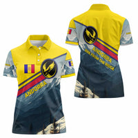 Andorra Women Polo Shirt with Mountain Ridge and Eagle Emblem Design - Wonder Print Shop