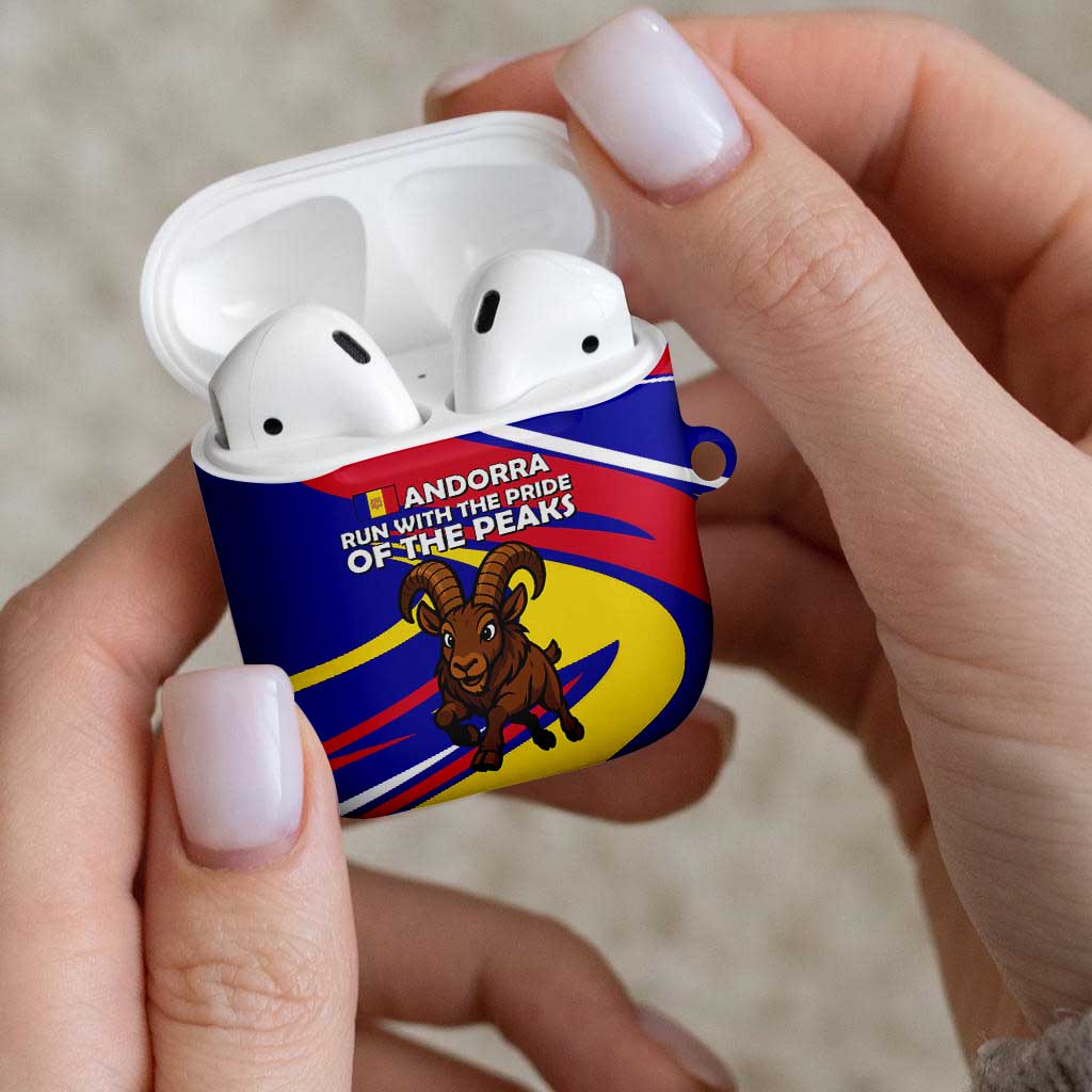 Andorra AirPods Case with Cartoon Ibex and Swirl Stripe Design - Wonder Print Shop