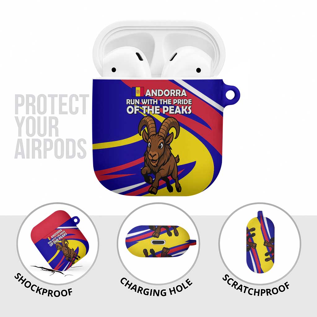 Andorra AirPods Case with Cartoon Ibex and Swirl Stripe Design - Wonder Print Shop