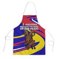 Andorra Apron with Cartoon Ibex and Swirl Stripe Design - Wonder Print Shop