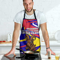 Andorra Apron with Cartoon Ibex and Swirl Stripe Design - Wonder Print Shop