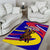 Andorra Area Rug with Cartoon Ibex and Swirl Stripe Design - Wonder Print Shop