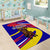 Andorra Area Rug with Cartoon Ibex and Swirl Stripe Design - Wonder Print Shop