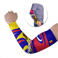 Andorra Arm Sleeves with Cartoon Ibex and Swirl Stripe Design - Wonder Print Shop