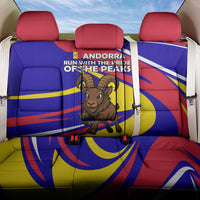 Andorra Back Car Seat Cover with Cartoon Ibex and Swirl Stripe Design - Wonder Print Shop