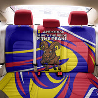 Andorra Back Car Seat Cover with Cartoon Ibex and Swirl Stripe Design - Wonder Print Shop