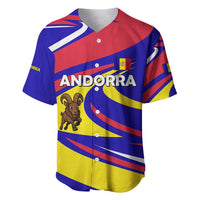 Andorra Baseball Jersey with Cartoon Ibex and Swirl Stripe Design - Wonder Print Shop