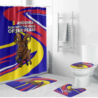 Andorra Bathroom Set with Cartoon Ibex and Swirl Stripe Design - Wonder Print Shop