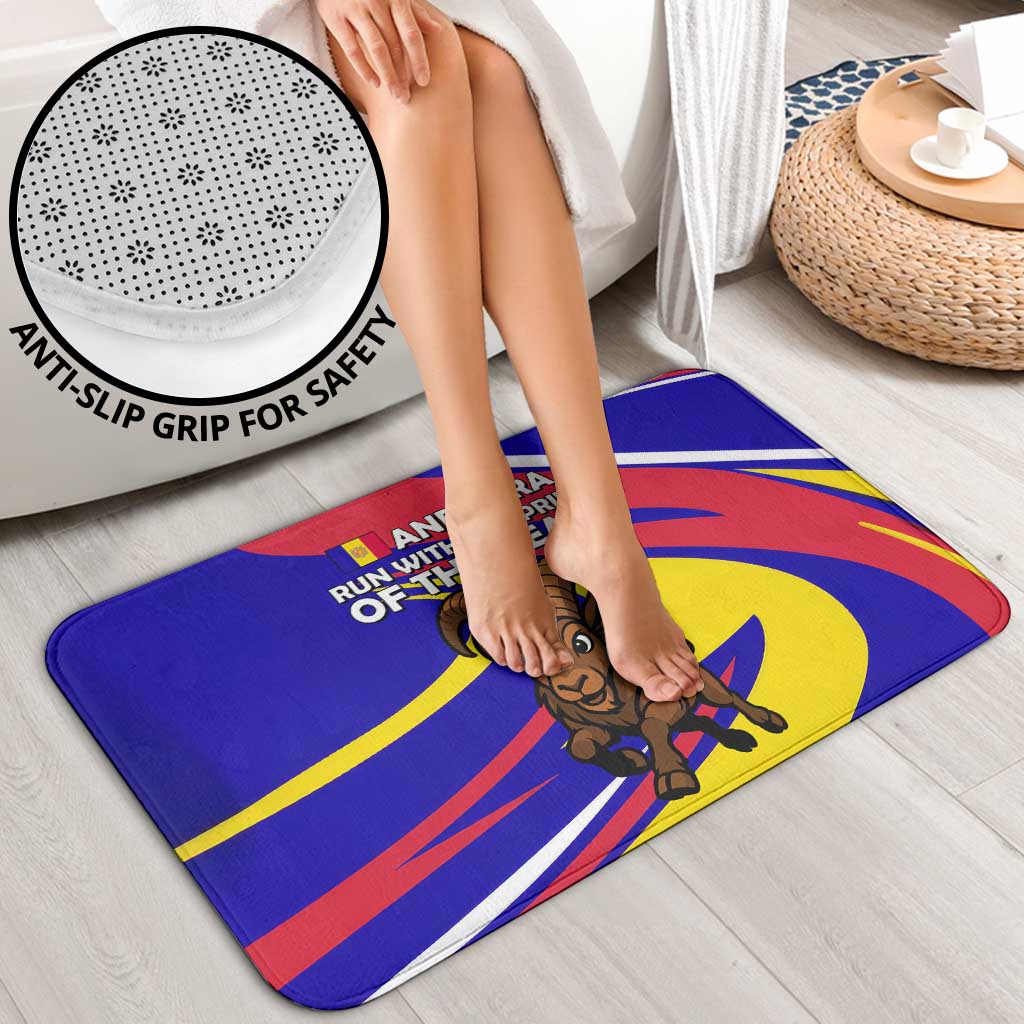 Andorra Bathroom Set with Cartoon Ibex and Swirl Stripe Design - Wonder Print Shop