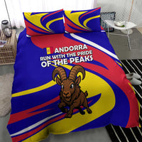 Andorra Bedding Set with Cartoon Ibex and Swirl Stripe Design - Wonder Print Shop