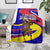 Andorra Blanket with Cartoon Ibex and Swirl Stripe Design - Wonder Print Shop