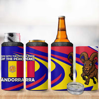 Andorra 4 in 1 Can Cooler Tumbler with Cartoon Ibex and Swirl Stripe Design - Wonder Print Shop