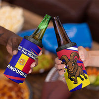 Andorra 4 in 1 Can Cooler Tumbler with Cartoon Ibex and Swirl Stripe Design - Wonder Print Shop