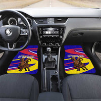 Andorra Car Mats with Cartoon Ibex and Swirl Stripe Design - Wonder Print Shop