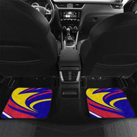 Andorra Car Mats with Cartoon Ibex and Swirl Stripe Design - Wonder Print Shop