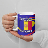 Andorra Ceramic Mug with Cartoon Ibex and Swirl Stripe Design - Wonder Print Shop