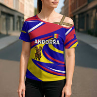 Andorra Cross Shoulder Shirt with Cartoon Ibex and Swirl Stripe Design - Wonder Print Shop