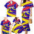 Andorra Family Matching Mermaid Dress and Hawaiian Shirt with Cartoon Ibex and Swirl Stripe Design - Wonder Print Shop
