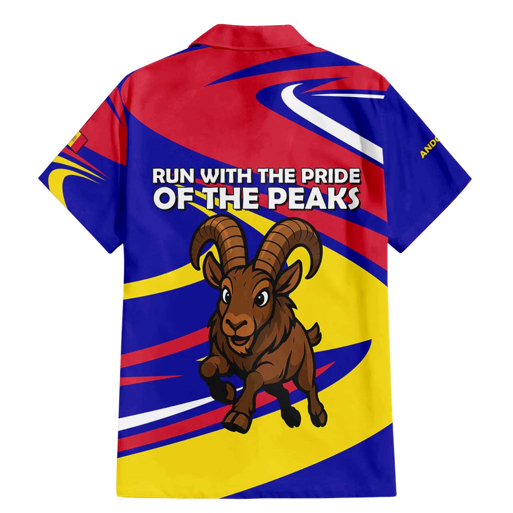 Andorra Family Matching Mermaid Dress and Hawaiian Shirt with Cartoon Ibex and Swirl Stripe Design - Wonder Print Shop